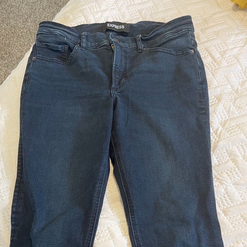 Express High Rise Denim Leggings - Size 8short
